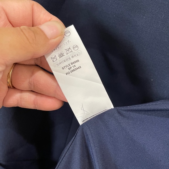 J.Crew Tipped Collarless Blazer Size 6 Wool Blend Navy - Picture 8 of 10